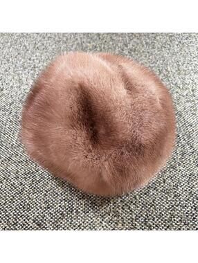 Halle Brothers Cleveland Vintage Mink Fur Hat Satin Lined Winter Millinery